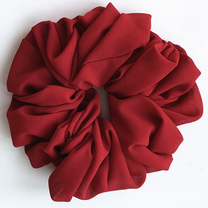 Großer Kopfstrauß aus Chiffon, Dickdarmring, Haarring