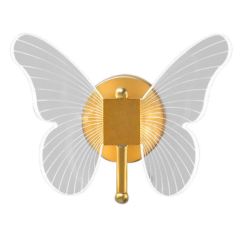 Schmetterlings-Wandleuchte – Luxuriöses, warmes Licht für den Nachttisch.