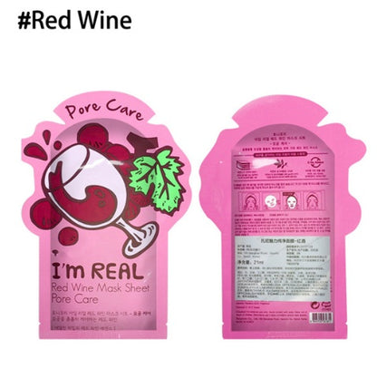 I'm REAL Skin Care Food Sheet Face Mask Feuchtigkeitsspendende, ölregulierende, aufhellende, porenverfeinernde Gesichtsmaske Koreanische Gesichtsmaske von Tony Moly Cosmetics 