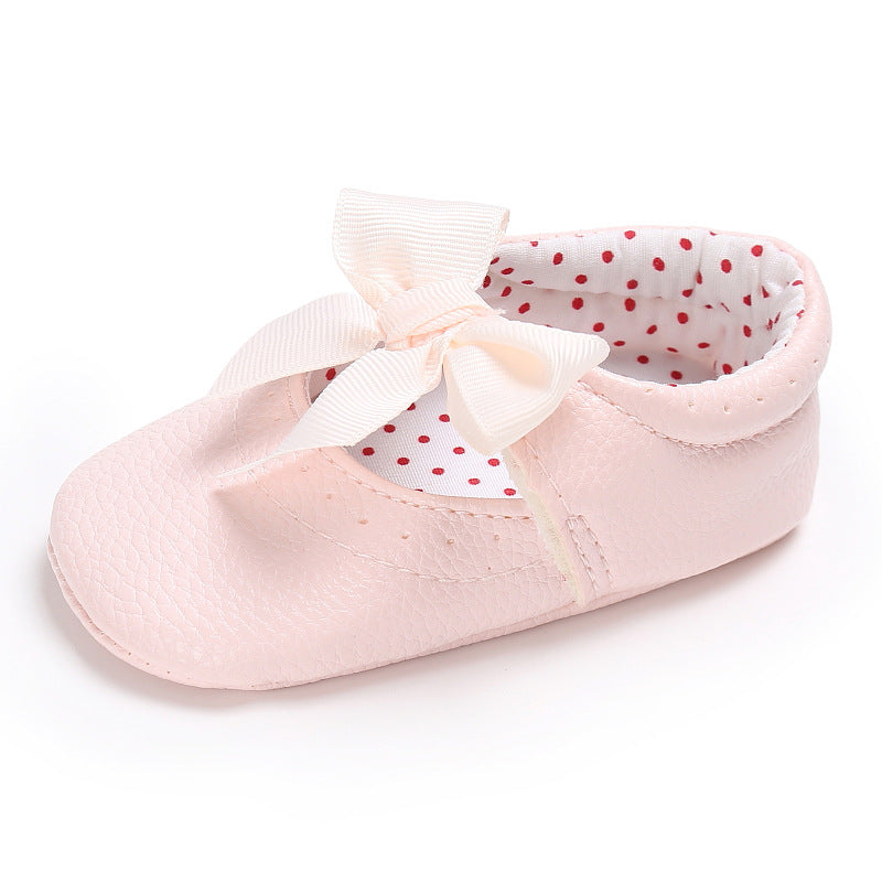 Babyschuhe, Babyschuhe mit weicher Sohle, PU-Prinzessinnenschuhe