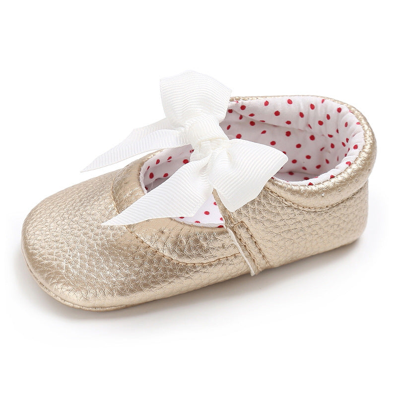 Babyschuhe, Babyschuhe mit weicher Sohle, PU-Prinzessinnenschuhe