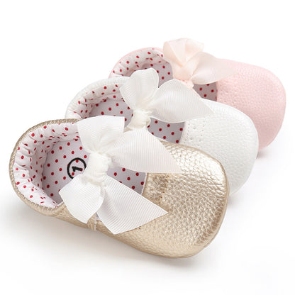 Babyschuhe, Babyschuhe mit weicher Sohle, PU-Prinzessinnenschuhe