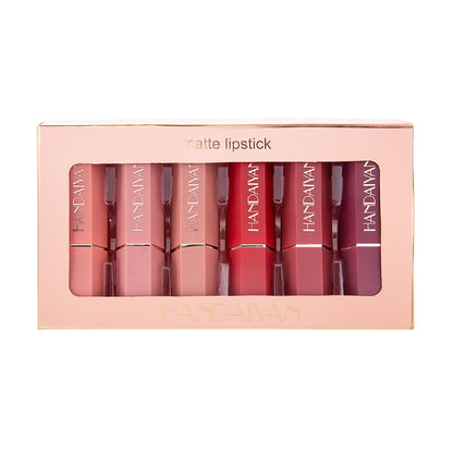 Matte Lippenstift-Geschenkbox-Set mit antihaftbeschichtetem Becher