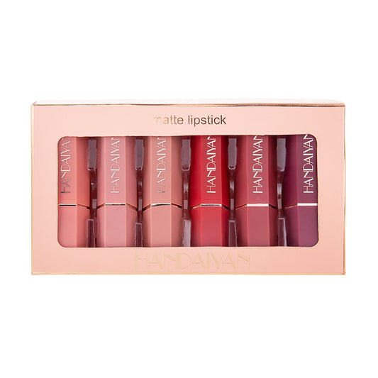 Matte Lippenstift-Geschenkbox-Set mit antihaftbeschichtetem Becher