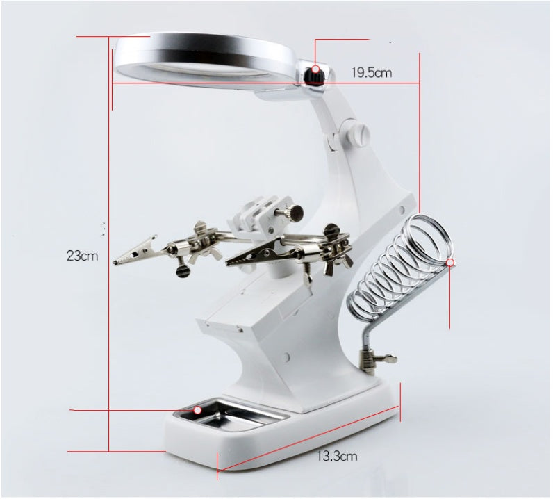Turn The Repair Tool Magnifying Glass To Look At The Circuit Board