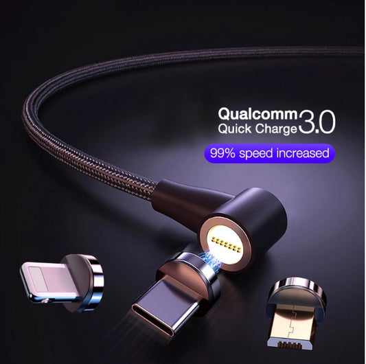 Kompatibel mit Apple, magnetisches USB-Kabel, Schnellladekabel, Micro-USB-Typ-C-Datenkabel, Magnetladegerät, Handykabel