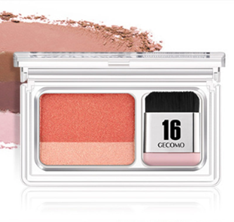 Zweifarbiger Lidschatten mit Farbverlauf, mattes Nude-Make-up in Erdtönen