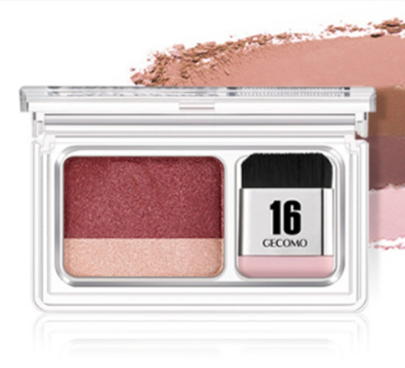 Zweifarbiger Lidschatten mit Farbverlauf, mattes Nude-Make-up in Erdtönen