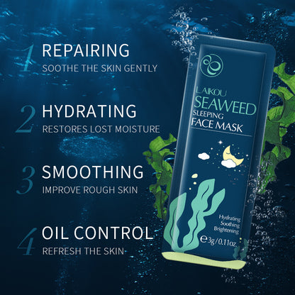 Feuchtigkeitsspendende Algen-Schlafmaske fürs Gesicht