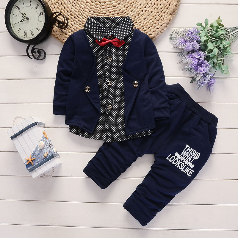 Neues Design Kleinkinder Jungen Freizeitanzug Set Jungen Kleidung Set Bedruckter Anzug Baby Jungen Kinderbekleidung Set