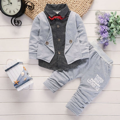 Neues Design Kleinkinder Jungen Freizeitanzug Set Jungen Kleidung Set Bedruckter Anzug Baby Jungen Kinderbekleidung Set