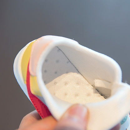 Schuhe für Kleinkinder und Damen mit Whiteboard-Aufdruck, Babyschuhe für den Herbst, Kinderschuhe mit weicher Sohle