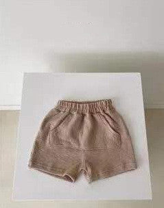 Kinderbekleidung T-Shirt Sommer Babykleidung Einfarbig Dreieckstasche Furz Baby Strampler - Locker Kurzarm Freizeit Kinderhose