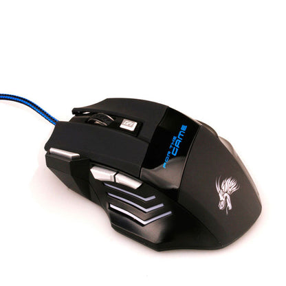 Bunte, leuchtende USB-Gaming-Maus mit 7 Tasten