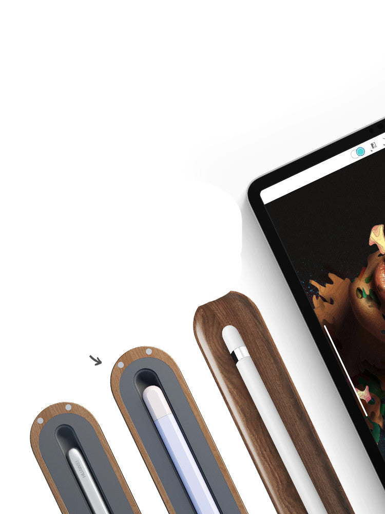 Kompatibel mit Apple, Lzl, geeignet für Stiftaufbewahrungsboxen aus Massivholz, Stiftbox für iPads und Tablets der zweiten Generation, Stifthülle für Huawei Stylus Mpencil Capacitor Pen, universelle Schutzhülle mit Stiftfach.