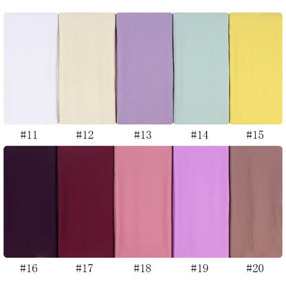 70 x 180 cm Monochromer Perlen-Chiffon-Hijab-Schal