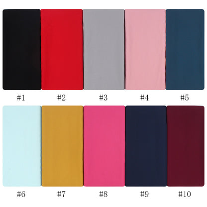 70 x 180 cm Monochromer Perlen-Chiffon-Hijab-Schal