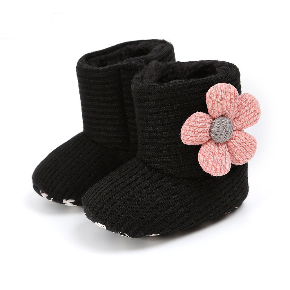 Sonnenblumen-Babyschuhe, warme Stiefel, Baumwollstiefel, Kleinkinderschuhe