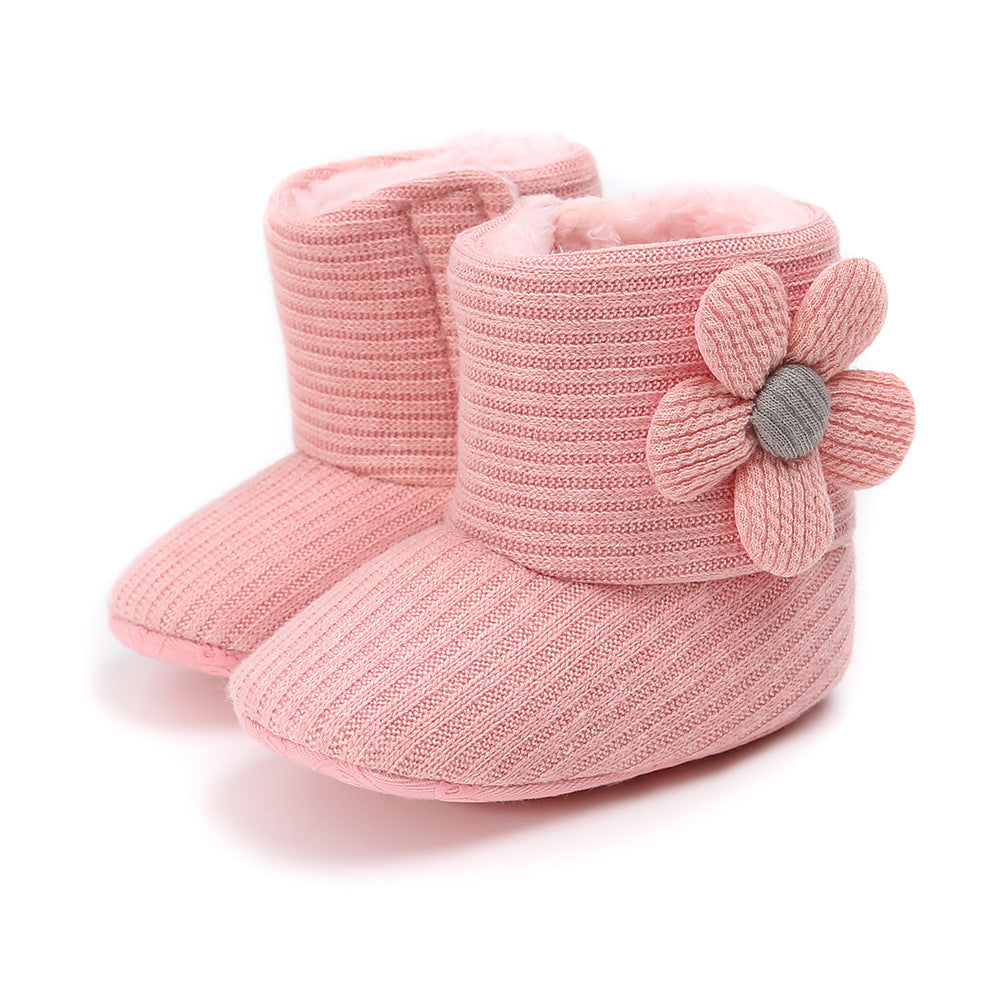 Sonnenblumen-Babyschuhe, warme Stiefel, Baumwollstiefel, Kleinkinderschuhe