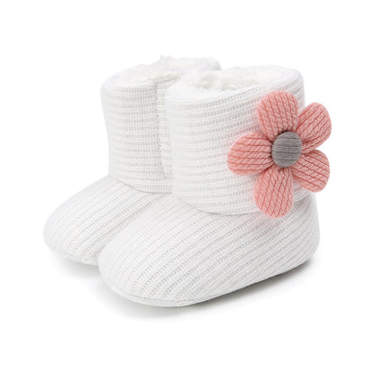 Sonnenblumen-Babyschuhe, warme Stiefel, Baumwollstiefel, Kleinkinderschuhe