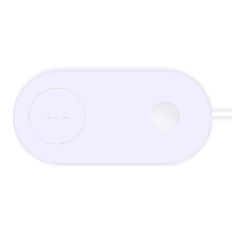 Kabelloses Dual-Ladegerät für Mobiltelefone unterstützt das Schnellladen von zwei Mobiltelefonen