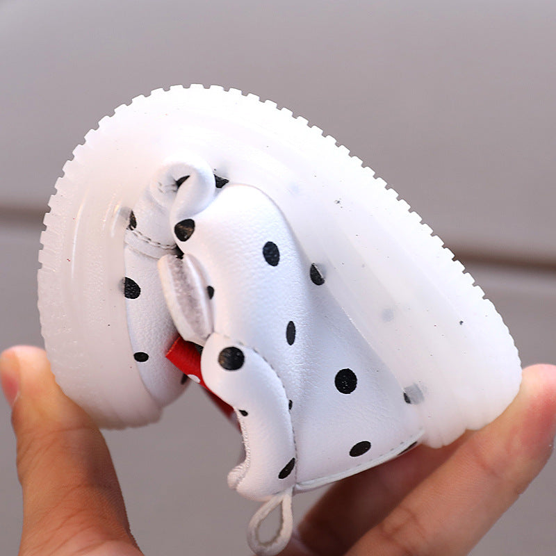 Leuchtende Schuhe für Mädchen mit Schleife, LED-Leuchtschuhe, atmungsaktive Babyschuhe für Mädchen