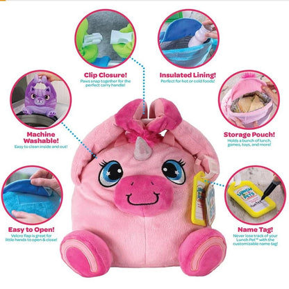 Animal Lunch Bag Portable Animal Lunch Bag Children Plush Lunch Bag With Rice Insulation Bag