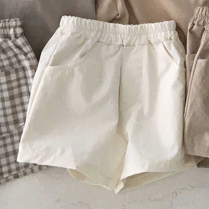 Sommerliche Babykleidung: Lässige Shorts aus Baumwolle und Leinen für Babys – dünn und bequem