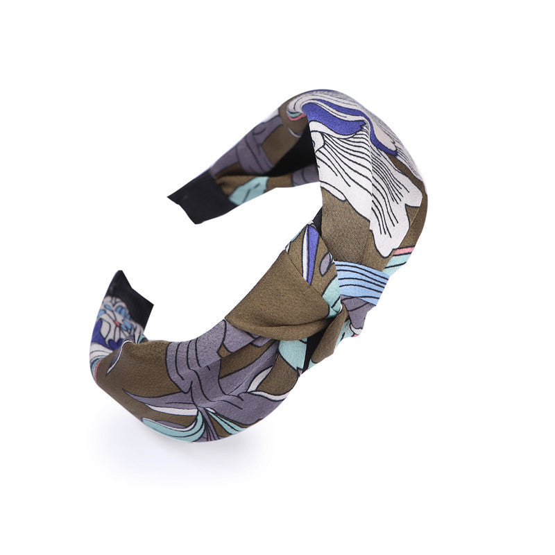 Simple Wide-Sided Knotted Face Wash Headband