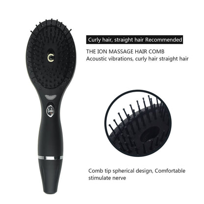 USB-wiederaufladbarer LED-Haarkamm mit roten Negativ-Ionen für Friseursalons