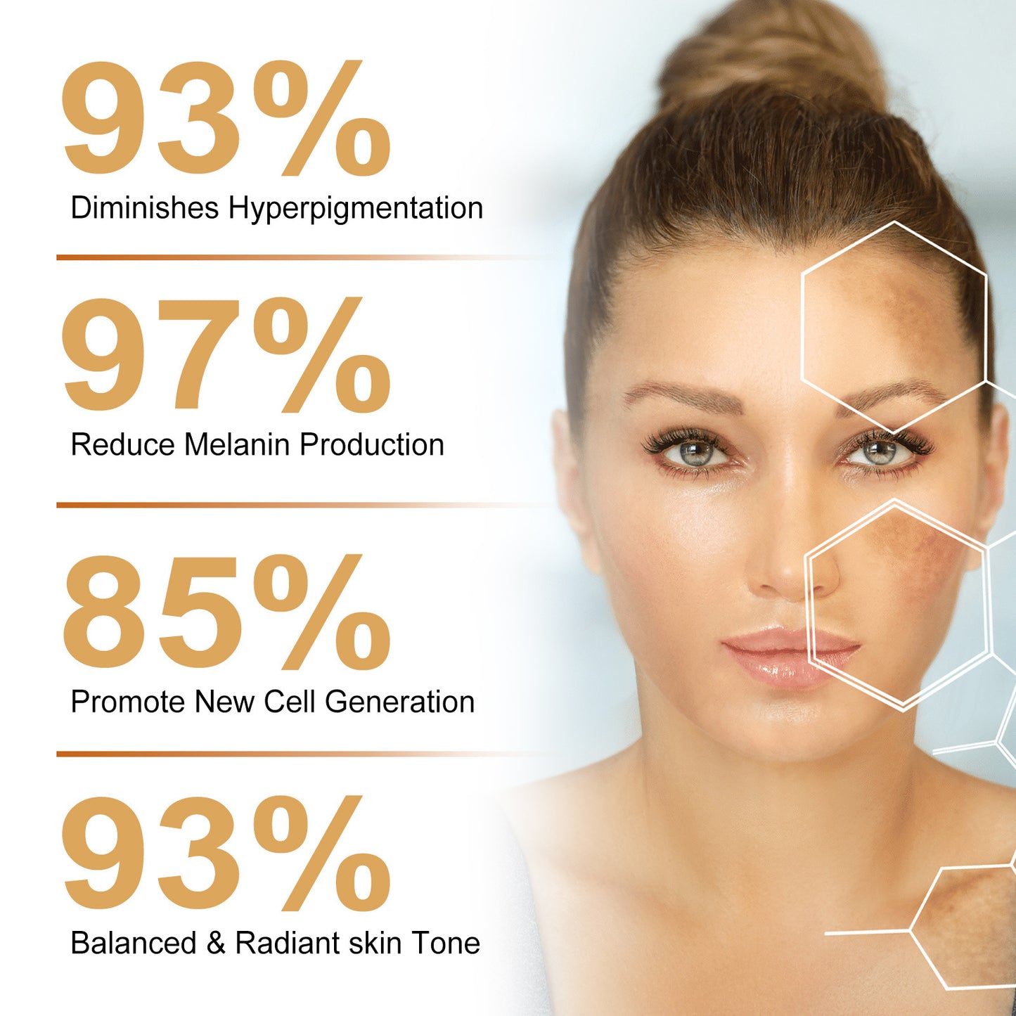 Repariert Pigmentflecken im Gesicht und spendet Feuchtigkeit.