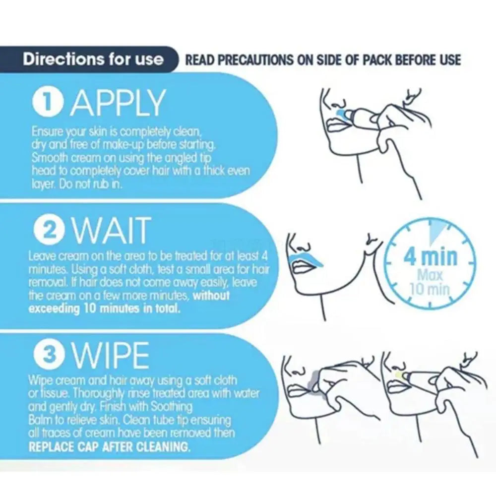 Women's Lip Depilatory Cream Remove Lip Hair Remove Moustache Ice Feeling Comfortable Depilatory Cream