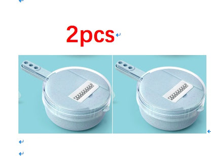 8-in-1-Mandolinenschneider, Gemüseschneider, Kartoffelschäler, Karotten- und Zwiebelreibe mit Sieb, Gemüseschneider, Küchenzubehör