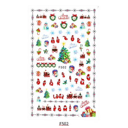 Neuer Nagelaufkleber Weihnachtsmann Aufkleber Riemen Klebstoff