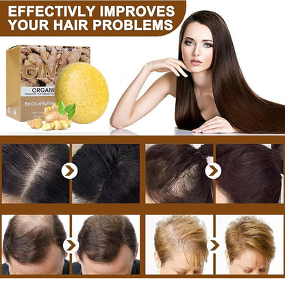 Ingwer-Shampoo-Seife, Kokosnuss-Haarpflegeseife, handgefertigt