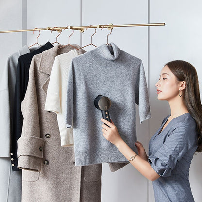 Wiederaufladbarer Haartrimmer, weißer Rasierer mit geradem Haarballen und Pillingfunktion