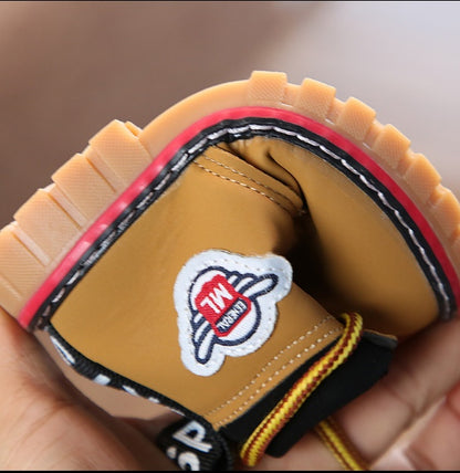 Baby-Baumwollschuhe für Herbst und Winter, neue Damenschuhe für 1-3 Jahre, 2 warme Plus-Samt-Schuhe, Kinder-Martin-Stiefel, Jungen-Winterschuhe, Trend