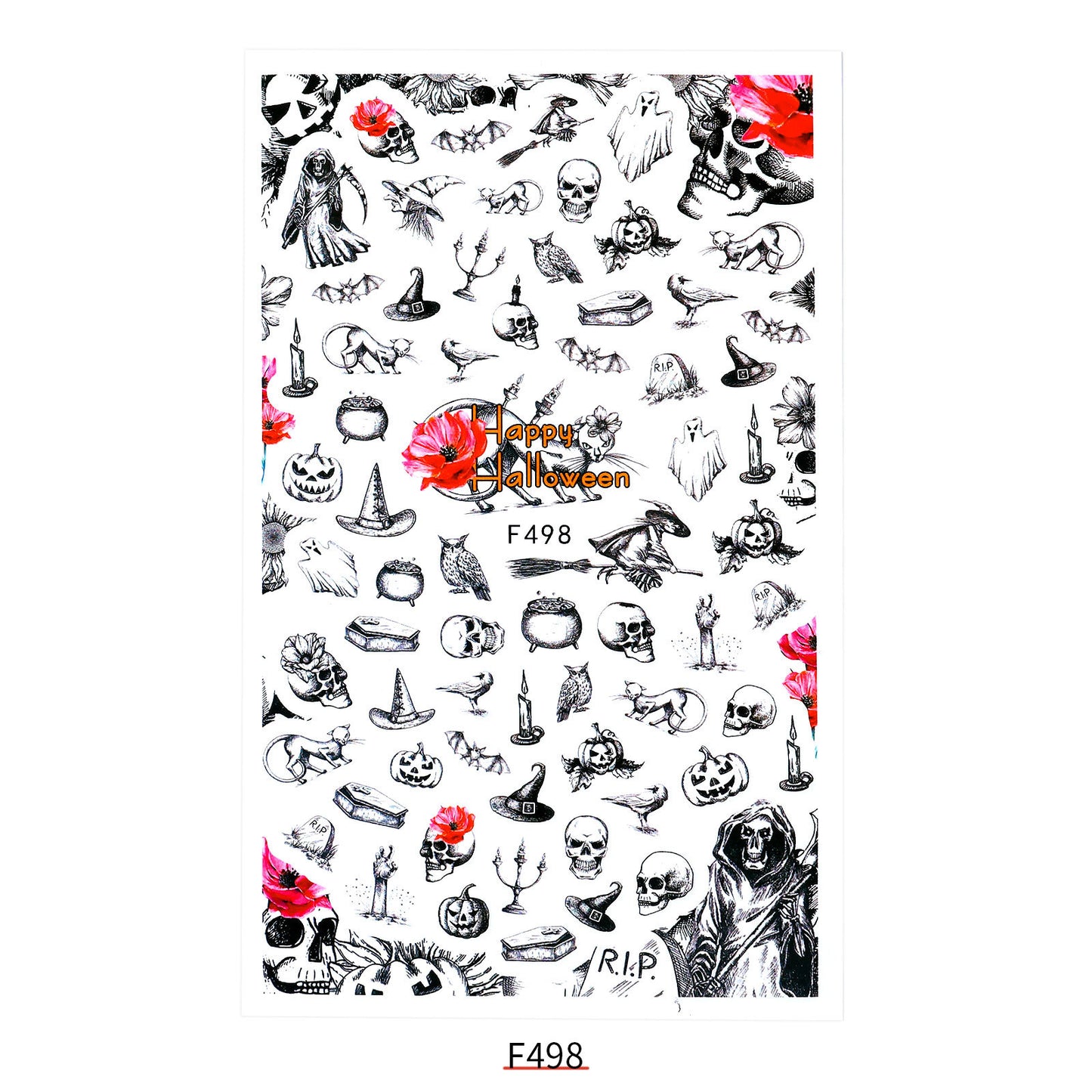 Neuer Nagelaufkleber Weihnachtsmann Aufkleber Riemen Klebstoff