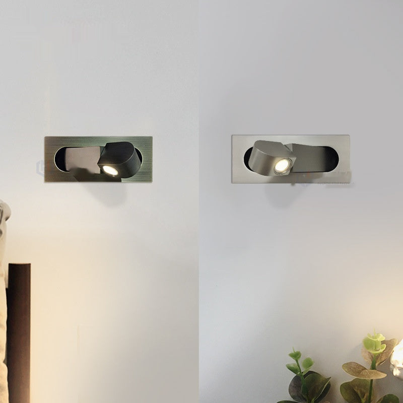 LED-Wandleuchte, schlichtes Design, Schlafzimmer-/Schlafzimmer-/Leselampe, drehbar
