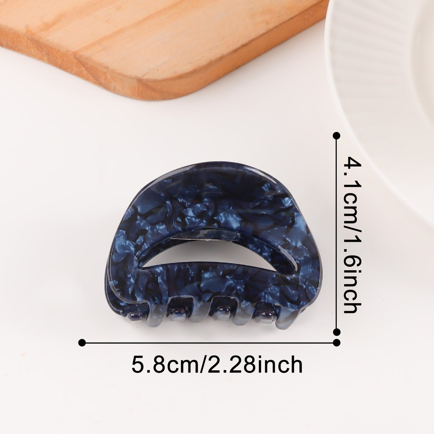 Retro-Haarspange mit Farbverlauf und Haifischmotiv