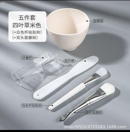5-teiliges Gesichtsmasken-Set mit Mischschale, Hautpflege-Werkzeugset für Mädchen, Beauty-Zubehör für Frauen, Make-up-Produkte