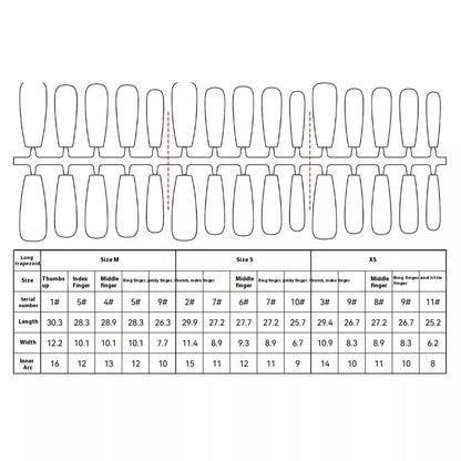 Hochwertiger, langer, kristallplattierter, mattierter Siegelnagelaufkleber