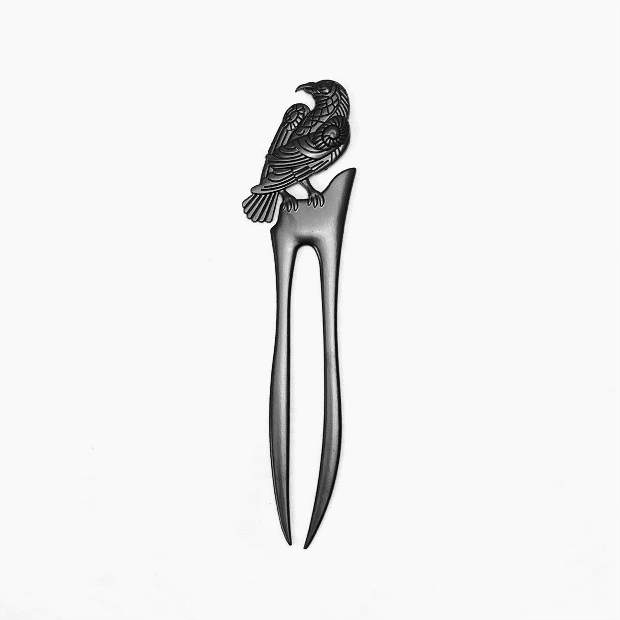 Retro Crow Double-sided Three-dimensional Carved Hairpin