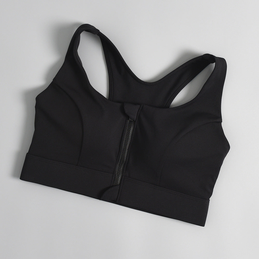 Neuer Push-up-Sport-BH mit Frontreißverschluss in großen Größen für Damen