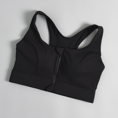 Neuer Push-up-Sport-BH mit Frontreißverschluss in großen Größen für Damen