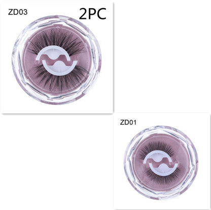 Selbstklebende, wiederverwendbare, klebstofffreie Wimpern mit natürlichem Schwung