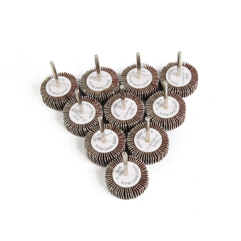 Rollladenschleifkopf mit Griff, Laufrad, Schleifscheibe