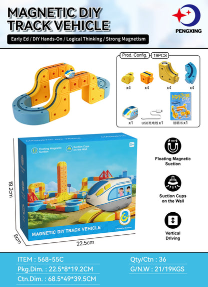 Childrens Electric Magnetic Levitation Track Building Toy