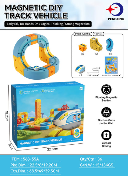 Childrens Electric Magnetic Levitation Track Building Toy