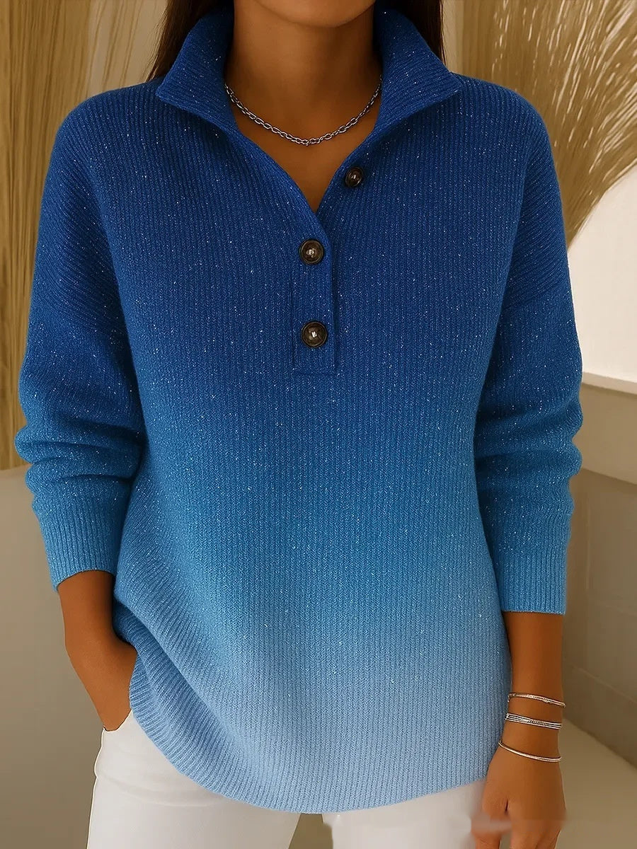 Schlichtes, locker geschnittenes Retro-Langarmshirt für Damen